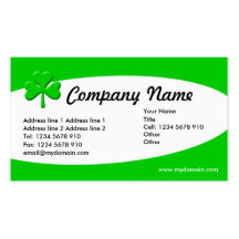 Eliptical - Irish Shamrock Business Card