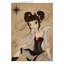 Elizabeth  -Colour Me inside- pirate fairy card