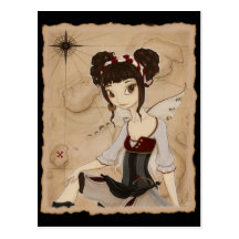 Elizabeth - Fairy pirate postcard
