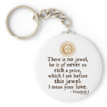 Elizabeth I "Golden Speech" Quote Key Chain