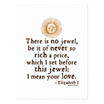 Elizabeth I "Golden Speech" Quote postcards