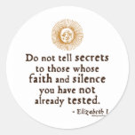 Elizabeth I Quote on Trust Stickers