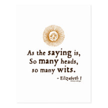 Elizabeth I Quote on Wits Postcards
