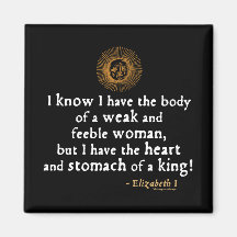 Elizabeth I Tilbury Quote Fridge Magnets