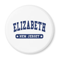 Elizabeth New Jersey College Style tee shirts magnets