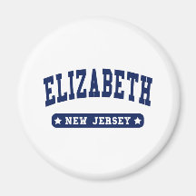 Elizabeth New Jersey College Style tee shirts Magnet