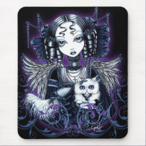 Elizabeth White Persian Cat Angel Mousepad mousepads