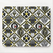 Elizabethan Blackwork tile Mousepads