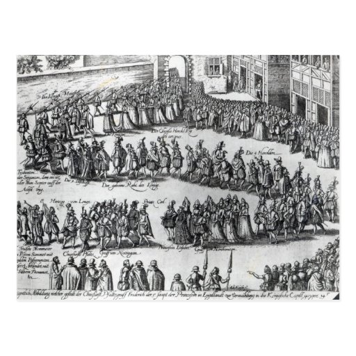 Elizabethan Procession Postcard