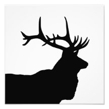 Elk Head Silhouette Art Photo