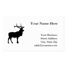 Elk Silhouette Business Card Template