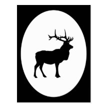 Elk Silhouette Post Cards