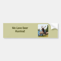 Elk Wapiti Bumper Stickers