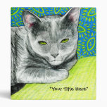 Elle the Korat Cat Binder