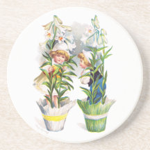 Ellen H. Clapsaddle: Easter Flower Children Coaster