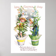 Ellen H. Clapsaddle : Enfants de fleur de Pâques Posters