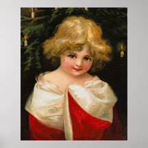 Ellen H. Clapsaddle - fille de Noël Affiche