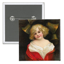 Ellen H. Clapsaddle - fille de Noël avec Bells Pin's