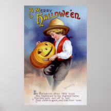 Ellen H. Clapsaddle : Garçon avec Jack O'Lantern 2 Posters