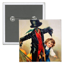 Ellen H. Clapsaddle : Garçon avec l'épouvantail Badges Avec Agrafe