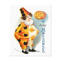 Ellen H. Clapsaddle : Harlequin de Halloween Impression Sur Toile