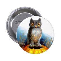Ellen H. Clapsaddle : Hibou de Halloween Badge