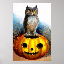 Ellen H. Clapsaddle : Hibou de Halloween Posters