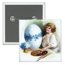 Ellen H. Clapsaddle : Oeuf de pâques 3 Pin's Avec Agrafe