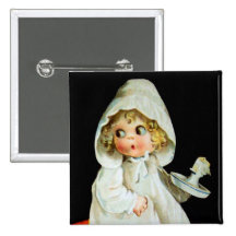 Ellen H. Clapsaddle : Petite fille avec la bougie Pin's