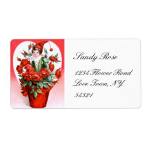 Ellen H. Clapsaddle : Roses de Valentine Étiquettes D’expédition