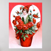 Ellen H. Clapsaddle : Roses de Valentine Affiches