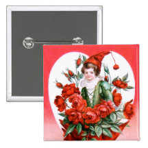 Ellen H. Clapsaddle : Roses de Valentine Badge