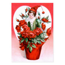 Ellen H. Clapsaddle : Roses de Valentine Modèles De Cartes De Visite