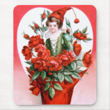 Ellen H. Clapsaddle : Roses de Valentine Tapis De Souris
