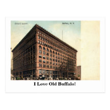 Ellicott carré, Buffalo, cru 1909 de NY Carte Postale