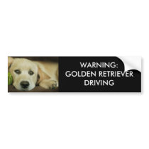 Elly the happy retriever bumper sticker