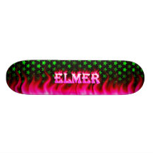 Elmer pink fire Skatersollie skateboard.