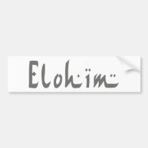 Elohim blanc bumper sticker