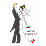 Eloped Marriage Post Event Party Postcard