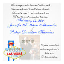 Eloped to Las Vegas Newlywed Photo Announcement