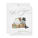 Elopement Wedding Announcement - Green