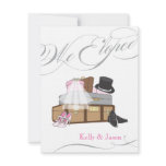 Elopement Wedding Announcement - Pink