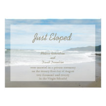 Elopement Wedding Marriage Announcement Invitation