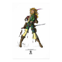 Elven Adventuress (Colour) posters