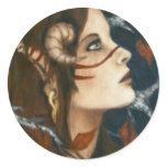 Elven Warrior Round Stickers