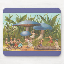 Elves and Fairies in Mushroom Land Mousepad
