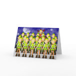 Elves, naughty, school pic, snow Christmas card