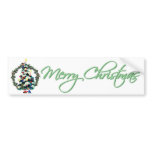 ELVES, TREE & FIR WREATH by SHARON SHARPE Bumper Sticker