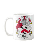 Elvin Family Crest Coffee Mugs