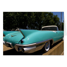 Elvis Presley's Green Cadillac Convertible in Card
